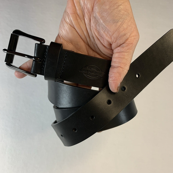 Dickies Mens Genuine Leather Belt Sz 42 Black Workwear‎ Streetwear Utility - Picture 2 of 9